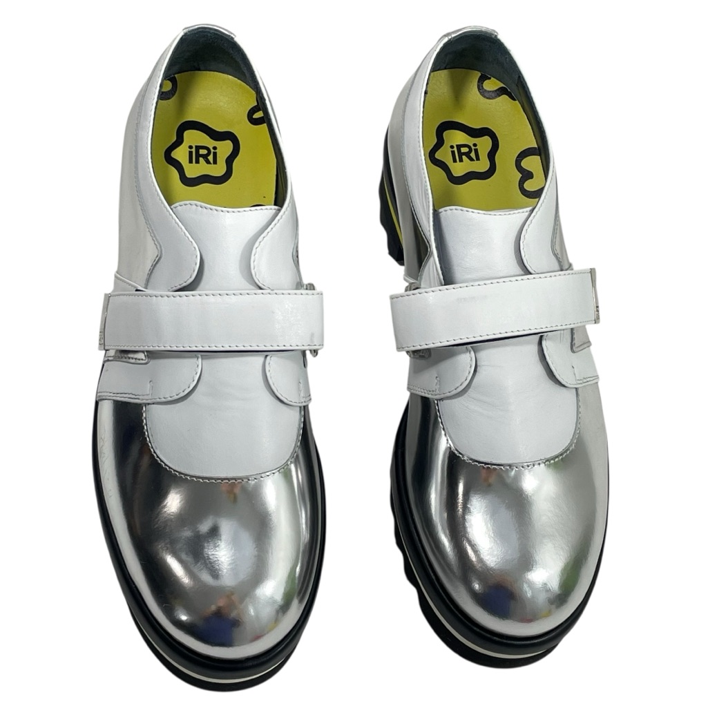 Nib Iri Nyc Daan Silver Leather Loafer Size Eu 41 Women’s 11 Platform Shoes — image 3 of 8